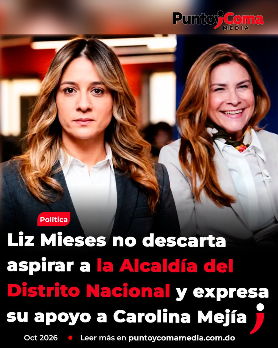 punt0ycomamedia's tweet photo. La diputada Liz Mieses expresó su afinidad con la gestión municipal y dejó abierta la posibilidad de aspirar a la Alcaldía del Distrito Nacional en el futuro, al tiempo que reafirmó su respaldo a la alcaldesa Carolina Mejía y al proyecto político del PRM.

Para ampliar esta y otras noticias, visite: https://t.co/vAxWWDedC4

#LizMieses #CarolinaMejia #PRM #DistritoNacional #PoliticaRD