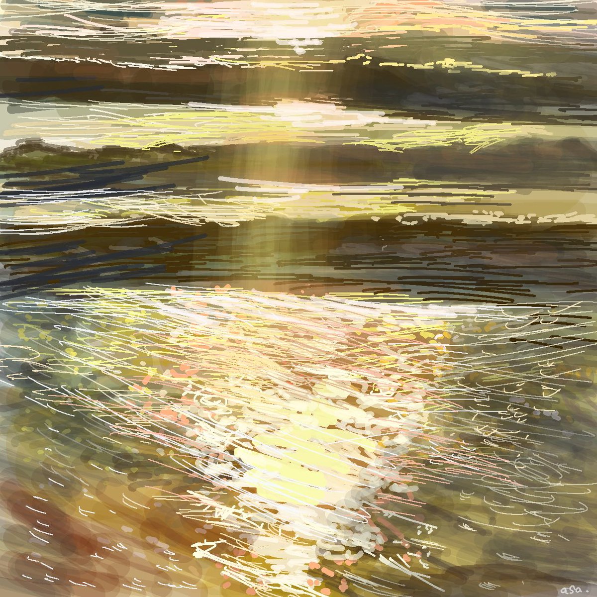 ito_asa_'s tweet photo. 海のこころを描いて。 https://t.co/2kCBYIRZ36