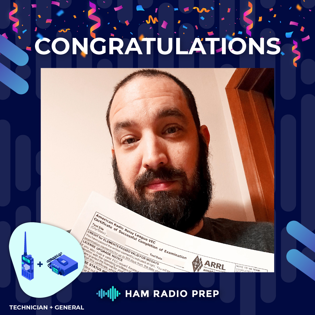 HamPrep's tweet photo. 🚀 Double accomplishment alert! Huge shoutout to Ian in #Washington for passing BOTH his Technician and General Class exams back-to-back! 🎉

Ian is fully equipped for every adventure on and off the grid! Whether he's hitting the trails for off-road mobile ops, preparing for emergency communications and CERT public service, or tuning into HF bands for pure hobby enjoyment, he now has access to global frequencies. He crushed both exams thanks to our very well-organized lessons that kept his study path clear, structured, and stress-free. 🌲📡🛞🏕️🛟

Ready to double your privileges and study with clear, well-organized lessons? Drop a comment below or tap the link in our bio to start studying today! 📡🌲🛞🏕️🛟🌍⚡ #HamRadio

👉 Get licensed and upgrade at https://t.co/bKpk3tetEm!