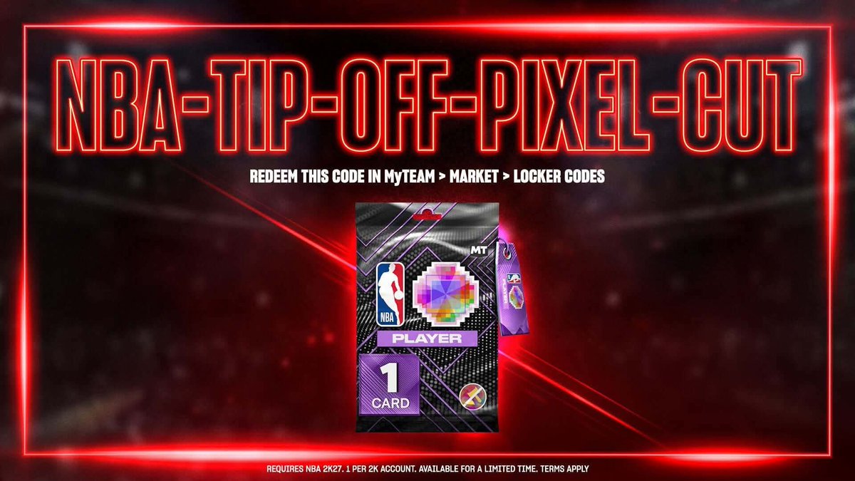 RealGamePlug's tweet photo. The NBA IS BACK ❤️🔥

🚨 NEW LOCKER CODE 🚨

NBA-TIP-OFF-PIXEL-CUT

Comment Below, Who did you pull?

#NBA2K27 #LockerCodes https://t.co/UMdEEgIBnD