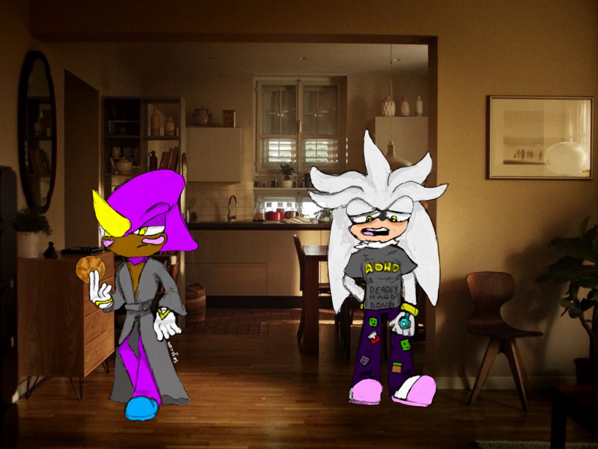 Sky2kxxx's tweet photo. #espilverweek2026 day 2- couple outfits. Nightly pajamas
|| #espilver #espiothechameleon #SilverTheHedgehog #fanart #sth #sthfanart || https://t.co/yAxDVLFJJt