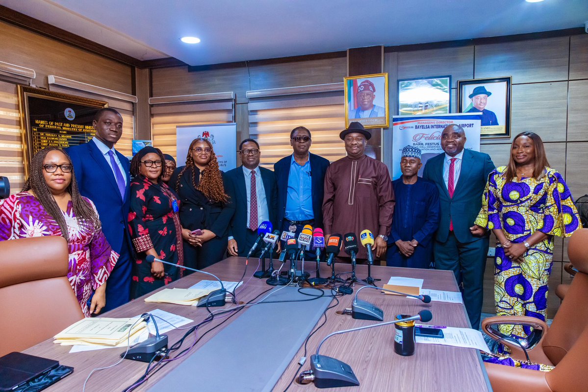 fkeyamo's tweet photo. Today, I was pleased to formally sign the settlement agreements between the Federal Government of Nigeria, the Federal Airports Authority of Nigeria, Bi-Courtney Limited and Stabilini Visinoni Limited over the nearly 20-year disputes involving MM2 domestic airport and the uncompleted hotel and conference centre opposite the airport. I was joined by the Directors of the Ministry of Aviation, the MD of FAAN, the DG of the ICRC and other Ministry officials.  Bi-Courtney Ltd was represented by its alter ego, Dr. Wale Babalakin and his team. 

Under President Tinubu’s directive, some two years ago, I initiated and pursued a negotiated settlement with Dr. Wale
Babalakin. As members of the Inner Bar, we both brought all our legal knowledge to bear on so many of the complicated and seemingly intractable issues. We also carried along all members of our teams on both sides. Finally, we found a way out of the logjam.

The signing of the agreements today followed the approval granted by the Federal Executive Council on April 30th this year for the negotiated settlement to take place. It put an end to several claims and counterclaims that travelled all the way from the courts of first instance to the Supreme Court. 

Among several immediate benefits is that the Federal Government, will for the first time in nearly 2 decades, begin to earn its own share of the revenue from MM2 and the facility can expand its operations to include regional flights (flights within Africa).