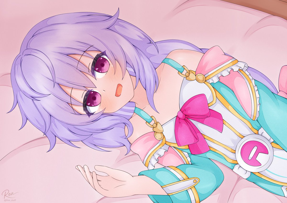 Rea_stuff's tweet photo. "Heeey~ Stop thinking about difficult things and come lay down with me already~"

#Neptunia #ネプテューヌ https://t.co/4gqrS7wsh7