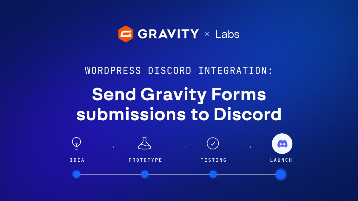 gravity's tweet photo. New from Gravity Labs: send Gravity Forms submissions straight to Discord, with custom titles, form data, and conditional logic. Free with your license.

Check it out:
https://t.co/UCu1utzSwy https://t.co/uRaVSFnTKp