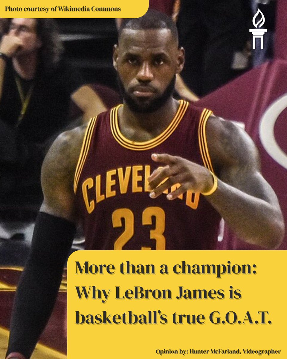 FSUTORCH's tweet photo. With the return of basketball season, the age-old debate over who the greatest player of all time is comes with it. Videographer Hunter examines LeBron James’ legacy and the accomplishments that support his case as basketball’s true G.O.A.T.

Read the full piece. Link in bio. https://t.co/rtFcR0QV0W