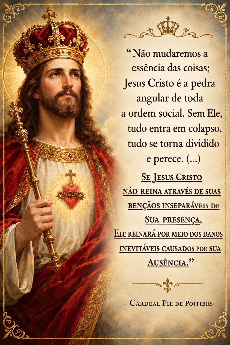 AndySClair's tweet photo. Uma sociedade que expulsa Cristo de suas leis não se torna livre de Deus, torna-se escrava dos erros que escolheu colocar em Seu lugar. https://t.co/PHCo14EMgJ