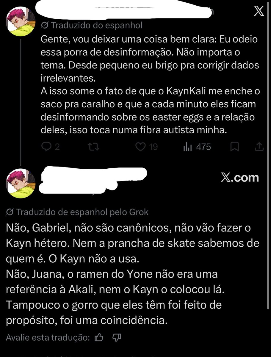 kzzkayn's tweet photo. The reason I’m bringing this up is that this person has an entire account dedicated to making up claims that Akali and Kayn shippers are all, or at least mostly, homophobic. https://t.co/UvW5jThpc3