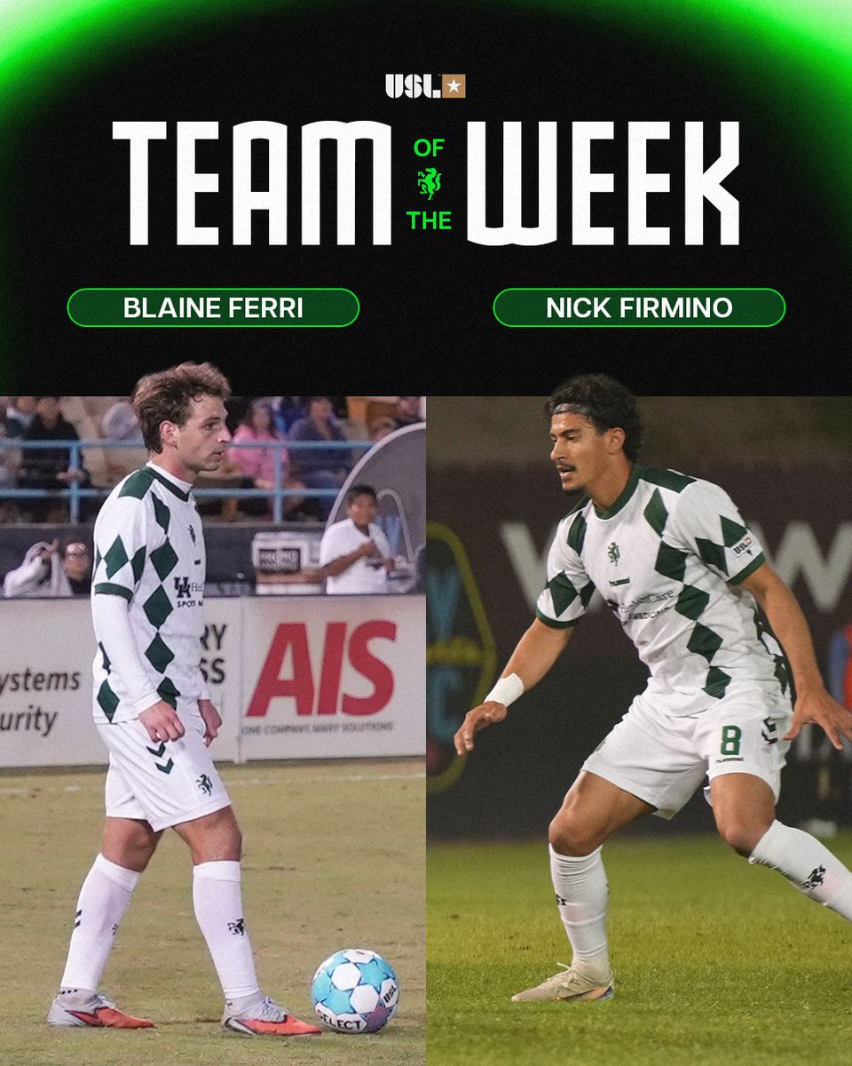 LexSporting's tweet photo. 𝙂𝙍𝙄𝙏. 𝙂𝙐𝙏𝙎. 𝙂𝙊𝘼𝙇𝙎. ⚽️🏆

@BlaineFerri and @Nick_F_28 have both been named to the latest @USLChampionship Team of the Week!

📰 https://t.co/Oek0jrXmIE https://t.co/i4d1HMYguJ