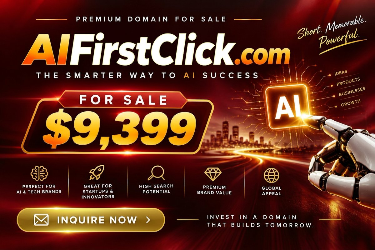 mrhasanmsaleh's tweet photo. ✨ https://t.co/SKf9wRQtoe — AVAILABLE NOW!

🏷️ Asking Price: $9,399
🛒 Get it on GoDaddy
💬 Got an offer? Send me a DM!
#AI #si #DomainInvesting #DomainsForSale #domain #Domains https://t.co/3RW6NwmE1S