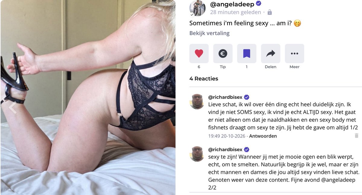 richardb0570's tweet photo. Yess, @AngelaDeep_ heeft op haar pagina

https://t.co/CT6BysBXbZ

2 sexy foto’s en 2 geile lekkere filmpjes in één post samen geplaatst .

Het is op en top Angela, het tonen van haar sexy kant!

Een kanjer die je kan steunen door fan te worden van haar F2F pagina. NU MET KORTING! https://t.co/lbRCChFqIU