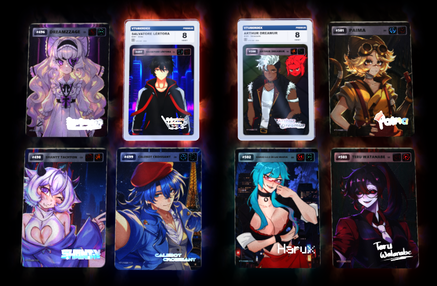 Ritcher_Code's tweet photo. Se han actualizado 32 fichas al nuevo formato de cartas de VTuberDEX.  
Los siguientes VTubers ya cuentan con este formato:

@MichyVT 
@RikaAmore 
@Sebas_Vtuber 
@matias_souls 
@PoppycmVT 
@Nuls_227 
@CEJ_PaPa_Luchon 
@ZibelineB 
@Ameliianaa_ 
@pirinolocho 
@Shaavenia 
/Galeon Inukori (Graduado)
@Doom_Jelly 
@MaiNoboshi 
@Funnystrukis 
@FabiolaArts 
@Dreamzzage 
@salvatorelerto1 
@ShantyTachyon 
@CalebotVT 
@ArthurDreamur 
@PaimaModels 
@ElHarux 
@TeruWatanabeVT 
/Madam Venom (graduada)
@ZeinPendragon 
@KrissTheWolf 
@FenicchiFenix
@Kotoko_VT 
@The_Froggyy 
@courox_takao 
@EddieCodeX 

¡Vayan a seguirlos si todavía no lo han hecho, chicos!
Y espero que les guste el nuevo formato.

Esto es: https://t.co/2t2QgCI7Nz