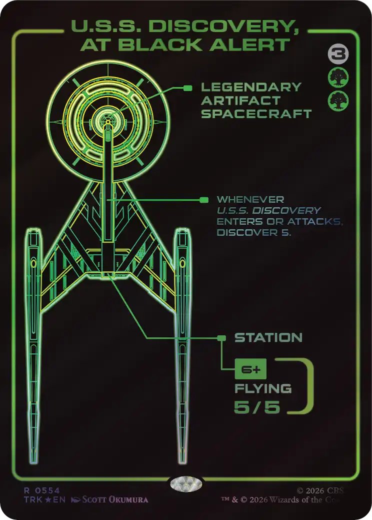 DimirUB's tweet photo. 【MTG x STAR TREK】
《ブラック警報下のU.S.S. ディスカバリー》 https://t.co/mj0vviJRAt