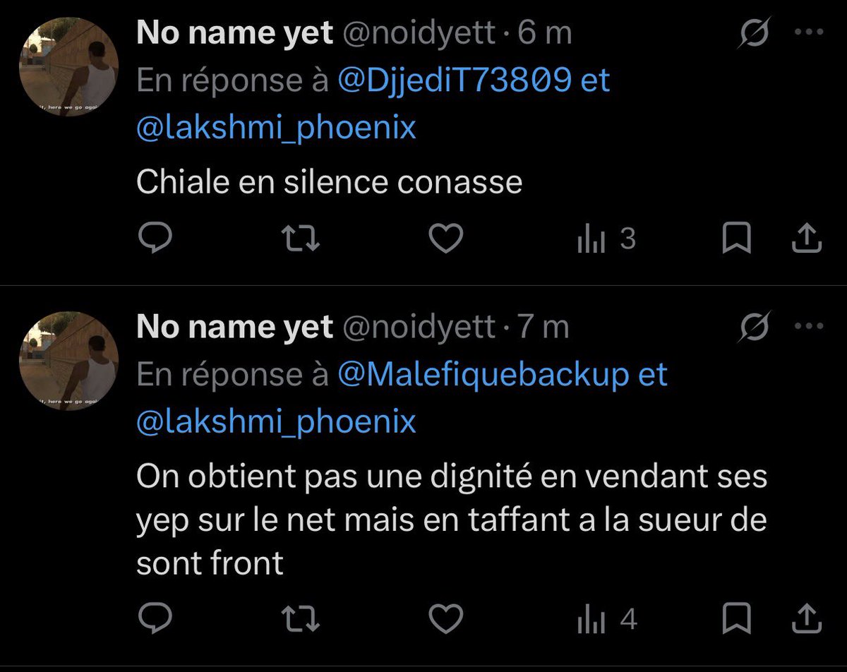 lakshmi_phoenix's tweet photo. @noidyett « à la sueur de sont front » : visiblement la sueur ne t'a pas laissé le temps d'apprendre à écrire. Avant de juger sans savoir sache que j’ai un travail oui, je suis indépendante, je gère mon activité, mes clients et mes heures (sup)

Toi, tu gères le bouton supprimer. https://t.co/oxs5gyTAdi