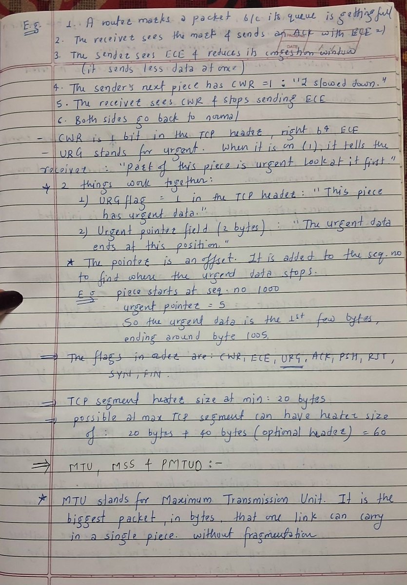 vedikaxv6s's tweet photo. Day 20/90
TCP is more than just SYNs and ACKs. π
Dived into sequence numbers, acknowledgment numbers, TCP anatomy, and started exploring MTU today π»
#ComputerNetworks https://t.co/9kdQZ2kg7I