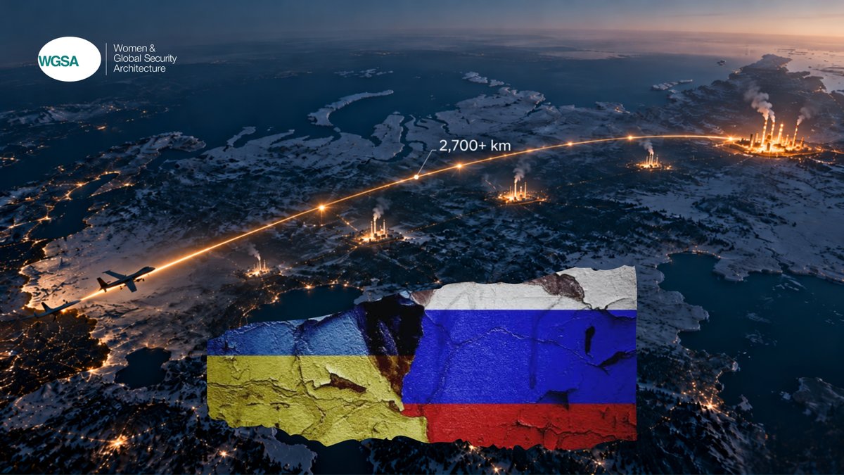 WGSA_inAction's tweet photo. 🇷🇺🇺🇦 For centuries, #Russia’s vast territory kept its industry out of enemy reach. #Ukraine’s long-range #drones, striking more than 2,700 km deep, are turning that strategic depth from a defensive advantage into a liability. @EllenHokhikyan 

🔗 Read the analysis: https://t.co/6T7uEY95He