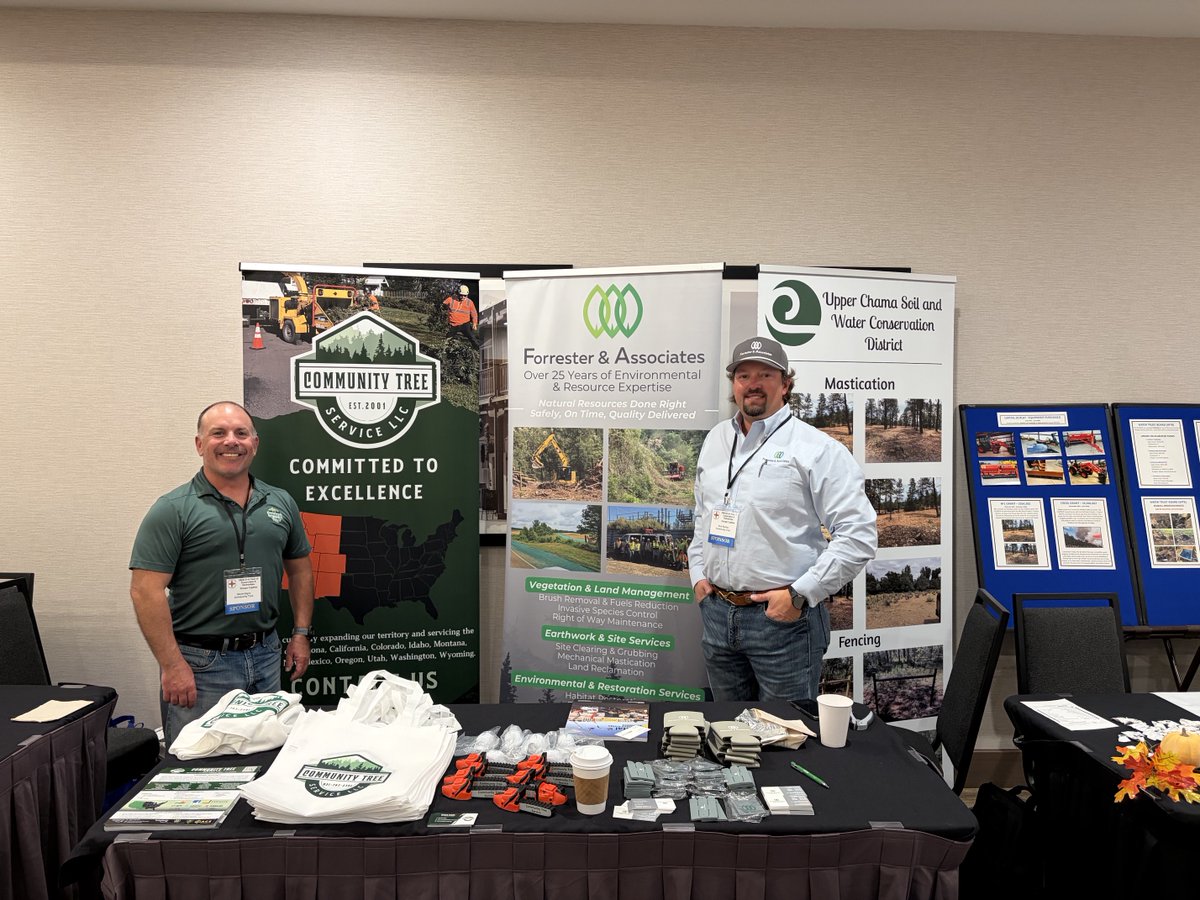 CommTreeServ's tweet photo. CTS alongside Forrester &amp; Associates, is honored to be a proud sponsor of the NMACD 80th Annual Meeting. 🌲 

At CTS and Forrester &amp; Associates, we directly support these vital conservation efforts through proactive, large-scale vegetation management. 
#mechanicalandhandclearing https://t.co/ZizPPXV1mx
