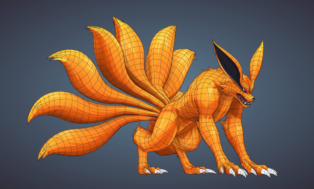 HelixKroberDev's tweet photo. Kurama hand-painted model. 
Made for Basketball:Zero

#Roblox #RobloxDev #RobloxArt #RobloxBuilder #RobloxModeler #Lowpoly https://t.co/6PpHk8cPxy