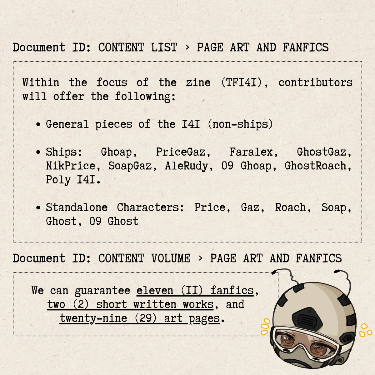 redacted141zine's tweet photo. Here is the list of content our contributors will be creating 🫡

We have promised a wide variety of content and we are committed to keep our promises. https://t.co/SrZUlvXpbv