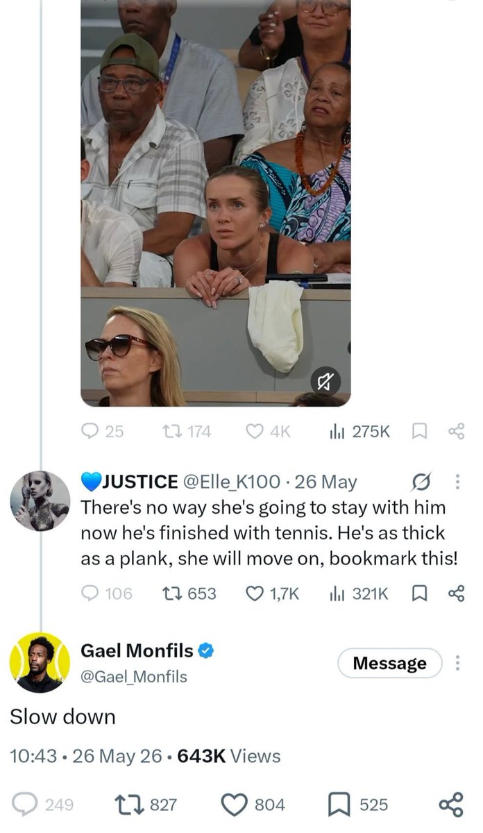 BootheRodlyn's tweet photo. @Djoko_UTD They're saying, she was hardly known in the tennis community, until she met Monfils. And look what ,an individual wrote about Monfils. The Universe isn't sleeping. https://t.co/cPuFD7gTRv