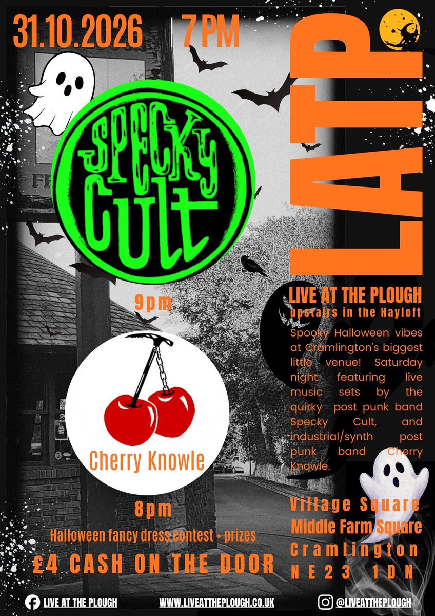 speckycultmusic's tweet photo. This Saturday we're in the studio recording 4 new tunes as demoes to pick which one works best as the upcoming single .
Why not check out the 4 new songs at our Halloween gig Sat 31st Oct the plough cramlington.
There is a fancy dress competition, we have fancy dress merch etc https://t.co/wq3gzfpryZ