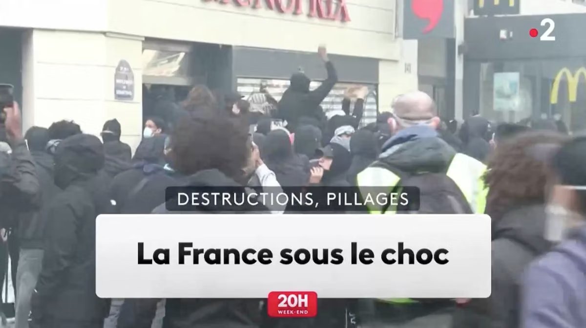 AlertesInfos's tweet photo. 📺🇫🇷 FLASH - Des syndicats de France Télévisions accusent France 2 de "PROPAGANDE" dans sa couverture des manifestations du 17 octobre. Ils dénoncent des images de violences diffusées en boucle sur une musique anxiogène, avec moins de 2 minutes consacrées aux revendications. (CFDT)