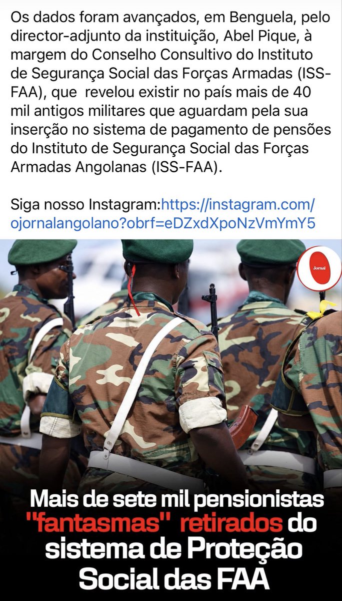 Franelinozau's tweet photo. @jlprdeangola , só falta vossa excelência assinar a ordem para os 40 mil serem inseridos no sistema de pensões do #ISS_FAA . #AnaDiasLourenço #LúcioAmaral #AltinoDosSantos #Ernesto_Liberdade #MPLA_É_O_POVO , socorro por amor à pátria que defendemos. Viva #Angola , e os ex-FAPLA. https://t.co/BqjtRgRJKq