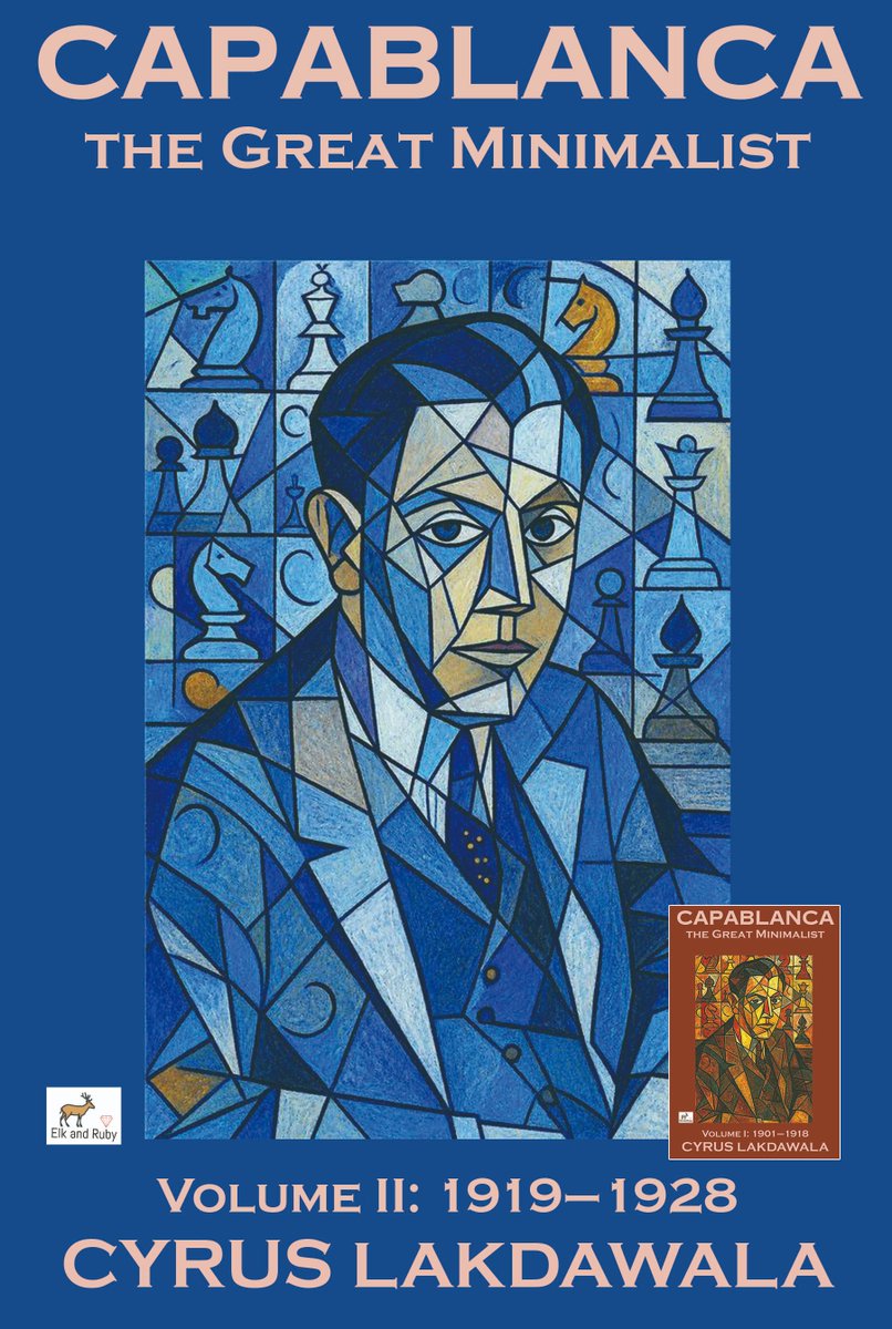 ilan_ruby's tweet photo. Elk and Ruby publishes Capablanca the Great Minimalist – Volume II: 1919-1928 by Cyrus Lakdawala
José Raúl Capablanca (1888-1942, World Champion 1921-1927) had a way of posting his pieces on exactly the perfect squares at the perfect time. For his opponents, it almost felt as if Capa’s pieces had a gift for condescension, since they had no need to look for opportunity. Opportunity instead came to them. The position’s optimal plan would magically and instantaneously arrange itself into coherent order within Capa’s chess mind.
Capablanca raised the bar on strategic understanding by at least one full generation. Only a handful of players in chess history were a generation ahead in strategic understanding: Morphy, Steinitz, Capablanca, Fischer, Karpov and Carlsen. The subject of this book and series is the third player on the list. While Capablanca was a player of his time, so advanced were his strategic ideas that he was simultaneously a person of our time as well.
There has never been a chess player who played blemish-free chess, yet some came close. At its best, Capa’s play appears free from obstacles of any kind. To players of that engine-free era, it sometimes felt as if Capablanca played perfect chess. The first time Emanuel Lasker met Capablanca and played blitz against him, he remarked that to his eyes, Capa never appeared to make a mistake.
Beginners often believe that quiet positions and endings are dead, lifeless realms. Play through Capablanca’s games and we see that they teem with life and possibility, since Capa saw hidden meanings in positions where his rivals were blind. He was especially deadly in quiet positions, since he had the unique ability to kill without seeming to strike a blow. By the time his opponents realized the danger, it was often too late to save themselves.
Few of us associate Capablanca with tactics, but maybe we should. He was one of the most tactically aware players of his era, rivaling both Lasker and Alekhine in this metric. Capa’s specialty was short-range combinations, which he almost never missed.
The present volume, number II, contains 107 freshly annotated games and fragments incorporating 103 exercises. It covers Capablanca’s world championship matches against Emanuel Lasker and Alexander Alekhine, famous tournaments including Hastings 1919, London 1922, New York 1924, Moscow 1925, New York 1927, and Bad Kissingen, Budapest and Berlin 1928 among others, as well as a host of other high-quality games. Other great opponents included Euwe, Bogoljubov, Maroczy, Nimzowitsch, Spielmann, Tarrasch, Rubenstein, Reti, Marshall, Edward Lasker, Tartakower, Thomas and Yates.

Buy here: https://t.co/VudE4le9qy
Extract: https://t.co/ttHnmFEmxF