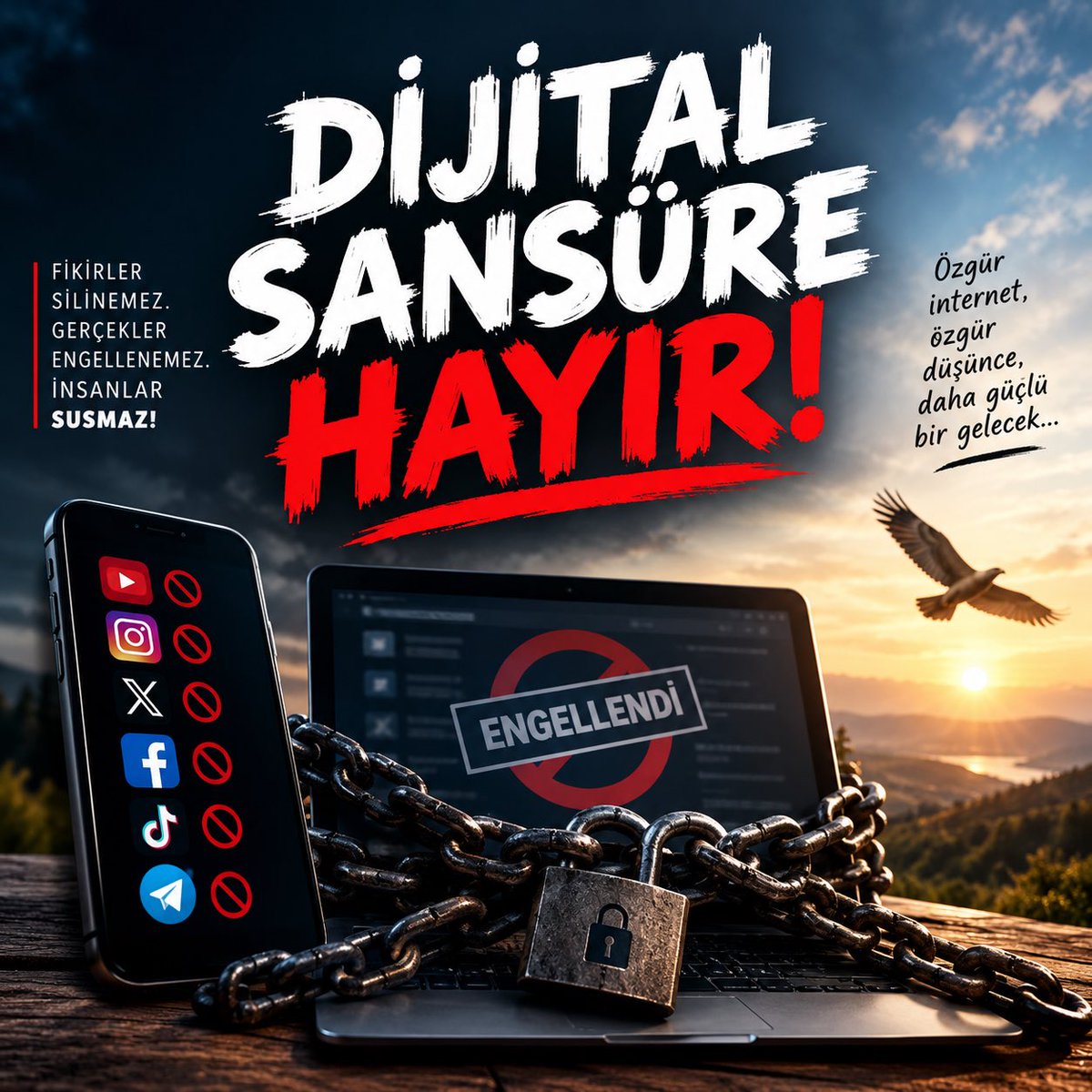 1MiracAkn's tweet photo. @_tevhidekip_ . #DijitalSansüreHayır https://t.co/tRqkSKUeef