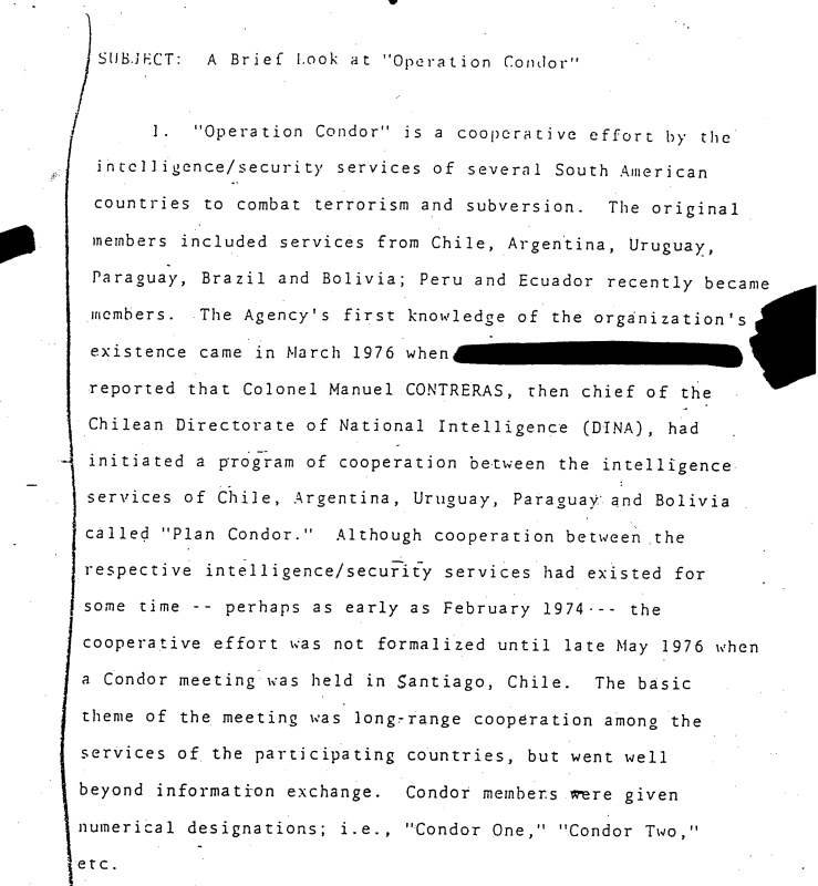maxtropiero_'s tweet photo. Informe declasificado por la CIA donde se le da un resumen del Plan Cóndor al embajador George Landau en 1978. 

Para ese entonces Landau había pasado de ser embajador en Paraguay a serlo en Chile. https://t.co/imhzjUFKj0