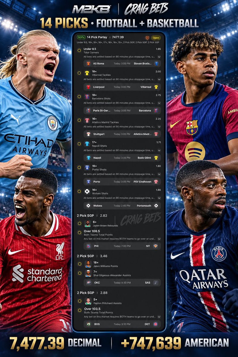 M2KBcraig's tweet photo. Fenerbache couldn’t get the 18 so we rebuy🍀💰

#Gambling𝕏 #Money #UCL #fypシ゚viral https://t.co/enjUC5fpvG
