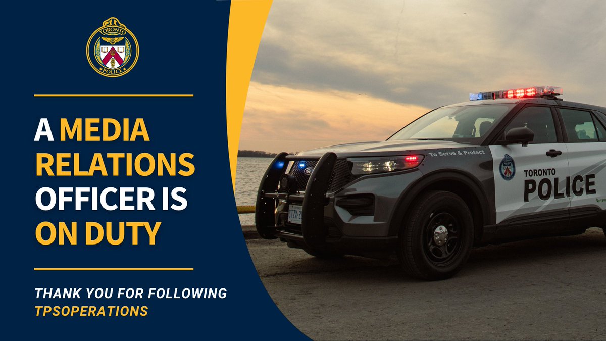 TPSOperations's tweet photo. Good afternoon #Toronto, Constable Ashley Visser is on duty and will be providing updates on what's happening in the city ^av https://t.co/2Q1qy3Qrjh