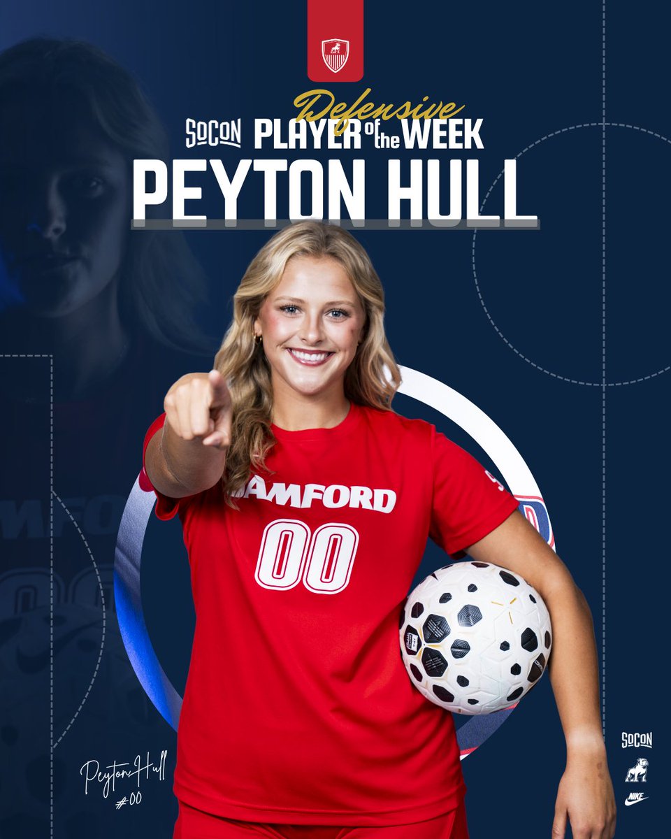 SamfordSoccer's tweet photo. Congrats to @PeytonHull8 for being named the SoCon Defensive Player of the Week!!!

📰https://t.co/VY1oEPEhmP

#DogDynasty | #AllForSAMford https://t.co/NSZ2Gx9ym5