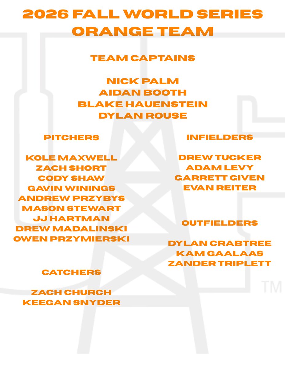 UF_Baseball_'s tweet photo. The teams for our annual Fall World Series are set! 

Game 1 Friday at 4:00pm! 

#GoOilers https://t.co/dKpnLTrxcT