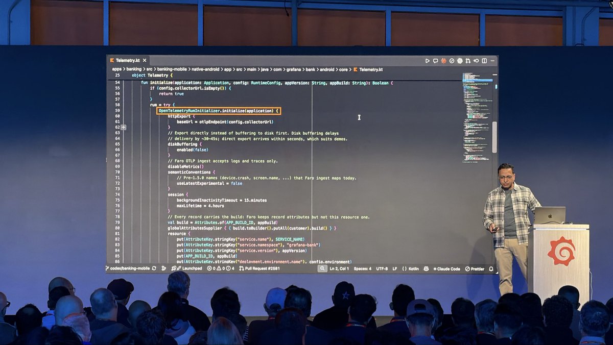 grafanaJP's tweet photo. 📣 Knowledge Graph：すべてのGrafana Cloudスタックに標準搭載されたKnowledge Graphは、データベース、#Kubernetes、cloud servicesをユーザーのブラウザに連携させ、ユーザーやエージェントが症状の原因を特定できるようにします。

お客様の環境のより多くの要素をこの機能に取り込んでいきます。

🔗: https://t.co/W7ncDwX0Uc

#ObservabilityCON