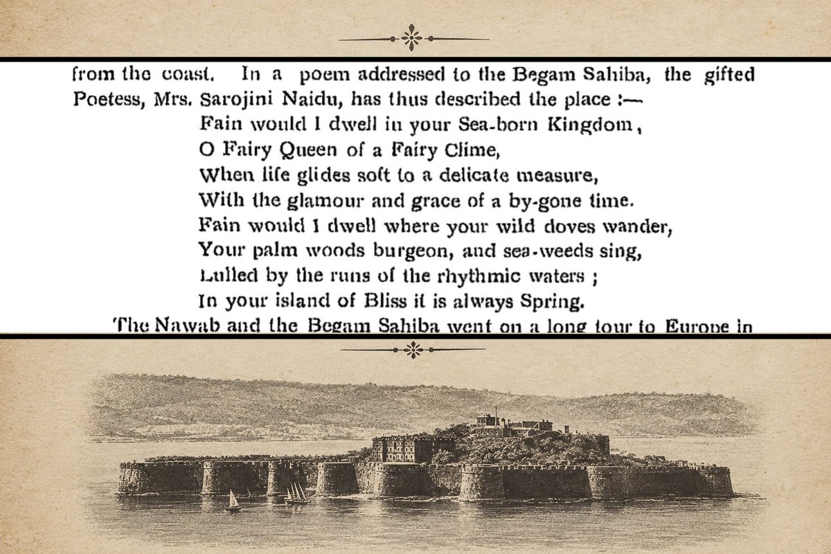 laymanyapper's tweet photo. Sarojni Naidu in a poem addressed to Her Highness Nazli Raffia, Begum sahiba of Janjira: https://t.co/hky8E38ERA