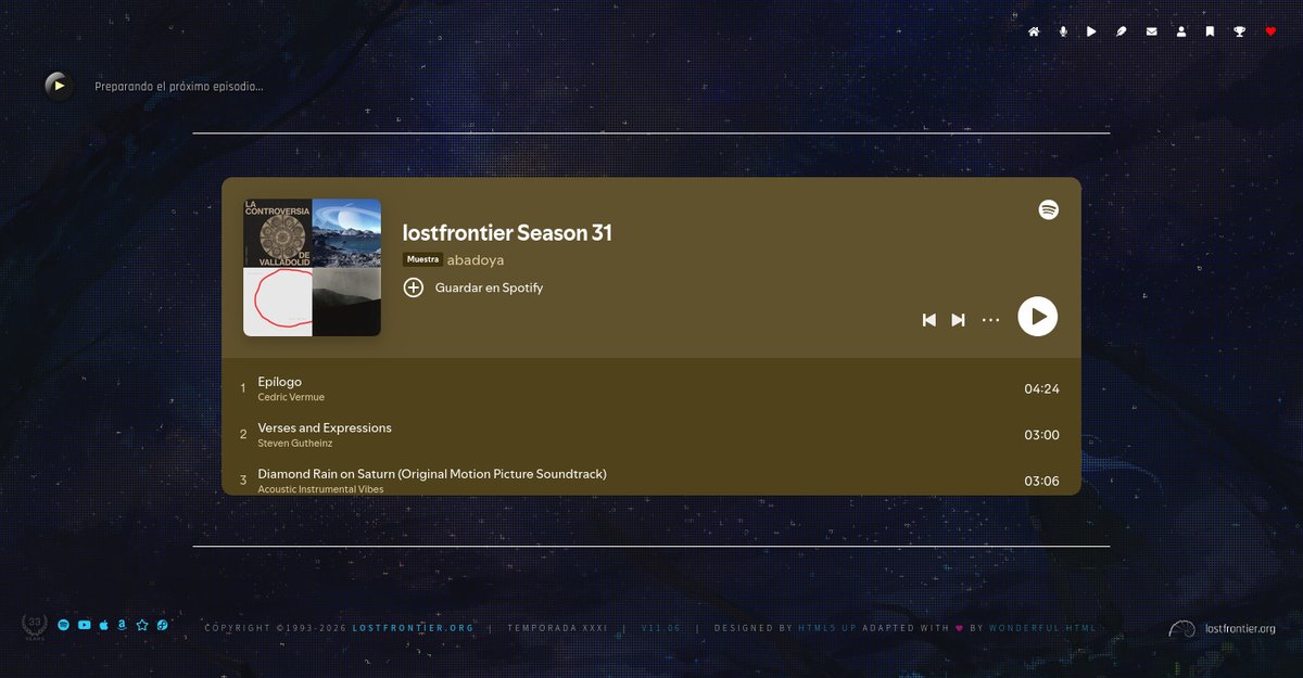 lostfrontier's tweet photo. 🎧 Actualizada la lista de reproducción en Spotify con una selección de los temas de la temporada actual » https://t.co/L4qCE2BFv7 https://t.co/WLgCdTESVH