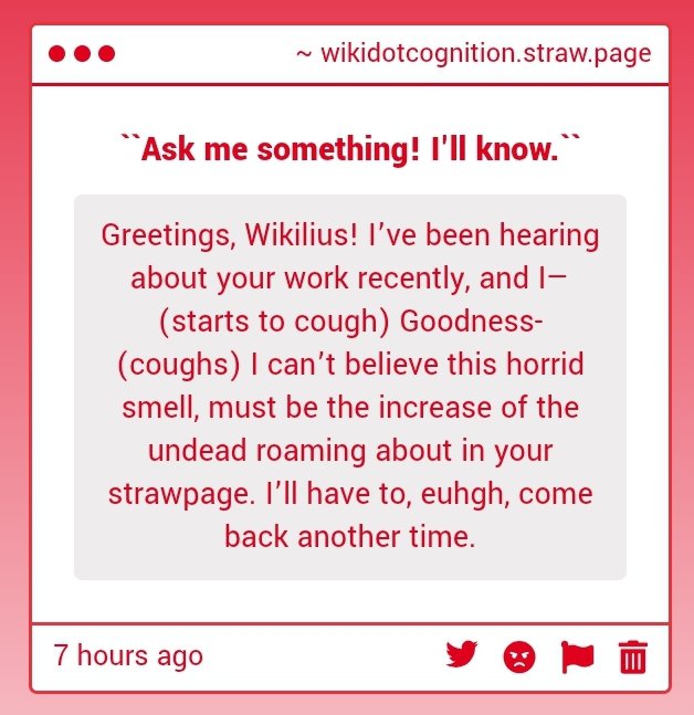 wikidotcogito's tweet photo. Now hold on–! I'm too curious on what you're going to say!

Khh.. 💢 These cannibals are going to be the death of me! If they bothered harming me, of course. I've been shooing them away and being respectful, mind you. https://t.co/qjxt09qnQt