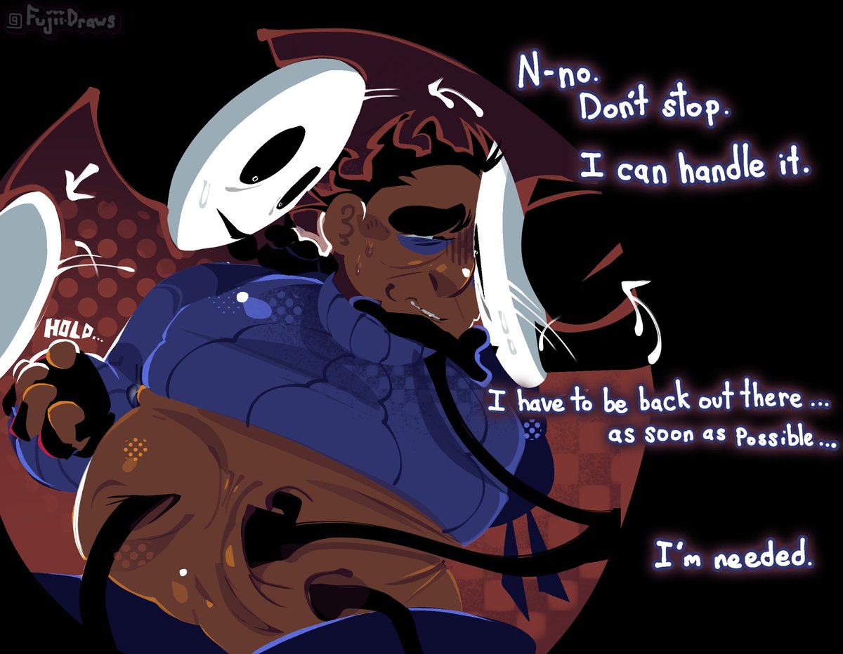 Fujiidraws's tweet photo. Gotta check for internal bleeding after excursions somehow! Luckily Shadow’s here. #lookoutsidegame https://t.co/AaeUsaV0Fo
