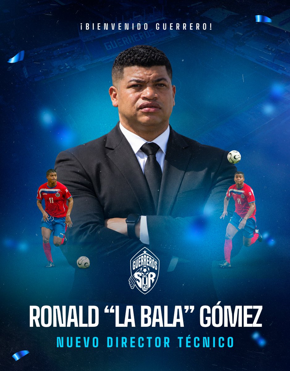 municipalpz's tweet photo. 💙🤍 ¡𝐑𝐎𝐍𝐀𝐋𝐃 “𝐋𝐀 𝐁𝐀𝐋𝐀” 𝐆𝐎́𝐌𝐄𝐙, 𝐍𝐔𝐄𝐕𝐎 𝐃𝐈𝐑𝐄𝐂𝐓𝐎𝐑 𝐓𝐄́𝐂𝐍𝐈𝐂𝐎 𝐃𝐄 𝐋𝐎𝐒 𝐆𝐔𝐄𝐑𝐑𝐄𝐑𝐎𝐒 𝐃𝐄𝐋 𝐒𝐔𝐑! ⚔️

Una trayectoria de peso en el fútbol costarricense y una nueva misión por delante. https://t.co/4F3tWludxz