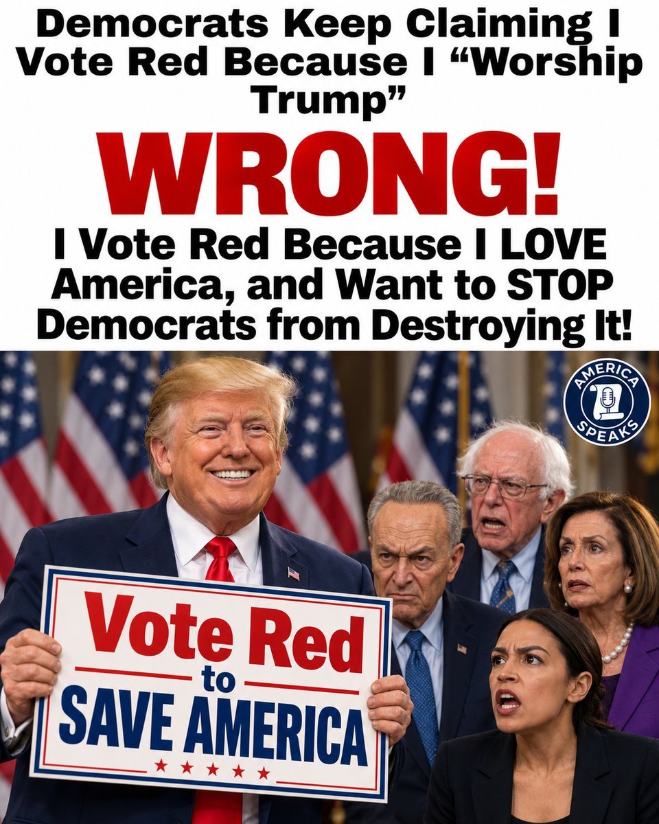 JJohnFKenned1's tweet photo. 🇺🇸 I don’t vote red to worship Trump—I vote for what I believe is best for America! ❤️💙

Do you agree? 🇺🇸👇

A) YES 🇺🇸 B) NO 👇 https://t.co/Gq8FbrQkCF