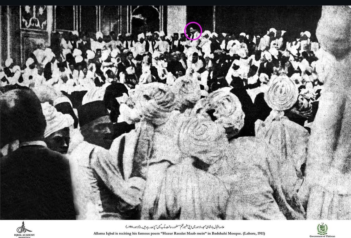 PakinIran's tweet photo. In 1900, Allama Muhammad Iqbal recited his celebrated poem Nala-e-Yateem at a gathering of the Anjuman-i-Himayat-i-Islam in Lahore. The poem, expressing the pain and hardships of an orphan, reflected Iqbal’s growing concern for social welfare and the condition of the Muslim community.
This occasion marked an important milestone in Iqbal’s emergence as a public poet. Through his poetry, he would increasingly inspire Muslims to pursue knowledge, self-awareness and intellectual awakening.
Music credits: Ali Asghar Aasha
@IqbalLahori @AllamaIqbal @IqbalPoetry_ @allama
#Iqbal #AllamaIqbal #Lahore #IqbalThroughTheYears
در سال ۱۹۰۰ میلادی، علامه محمد اقبال منظومه مشهور خود «نالۀ یتیم» را در محفلی از انجمن حمایت اسلام در لاهور قرائت کرد. این منظومه که بیانگر دردها، رنج‌ها و دشواری‌های زندگی یک کودک یتیم بود، بازتاب‌دهنده توجه روزافزون اقبال به رفاه اجتماعی و وضعیت جامعه مسلمانان بود.

این رویداد، نقطه عطفی مهم در مطرح‌شدن اقبال به‌عنوان شاعری در عرصه عمومی به شمار می‌رفت. او از طریق اشعار خود، به‌تدریج مسلمانان را بیش از پیش به دانش‌اندوزی، خودآگاهی و بیداری فکری ترغیب می‌کرد.

اعتبار آثار هنری: اسلم کمال 
اعتبار موسیقی: علی‌اصغر آشا