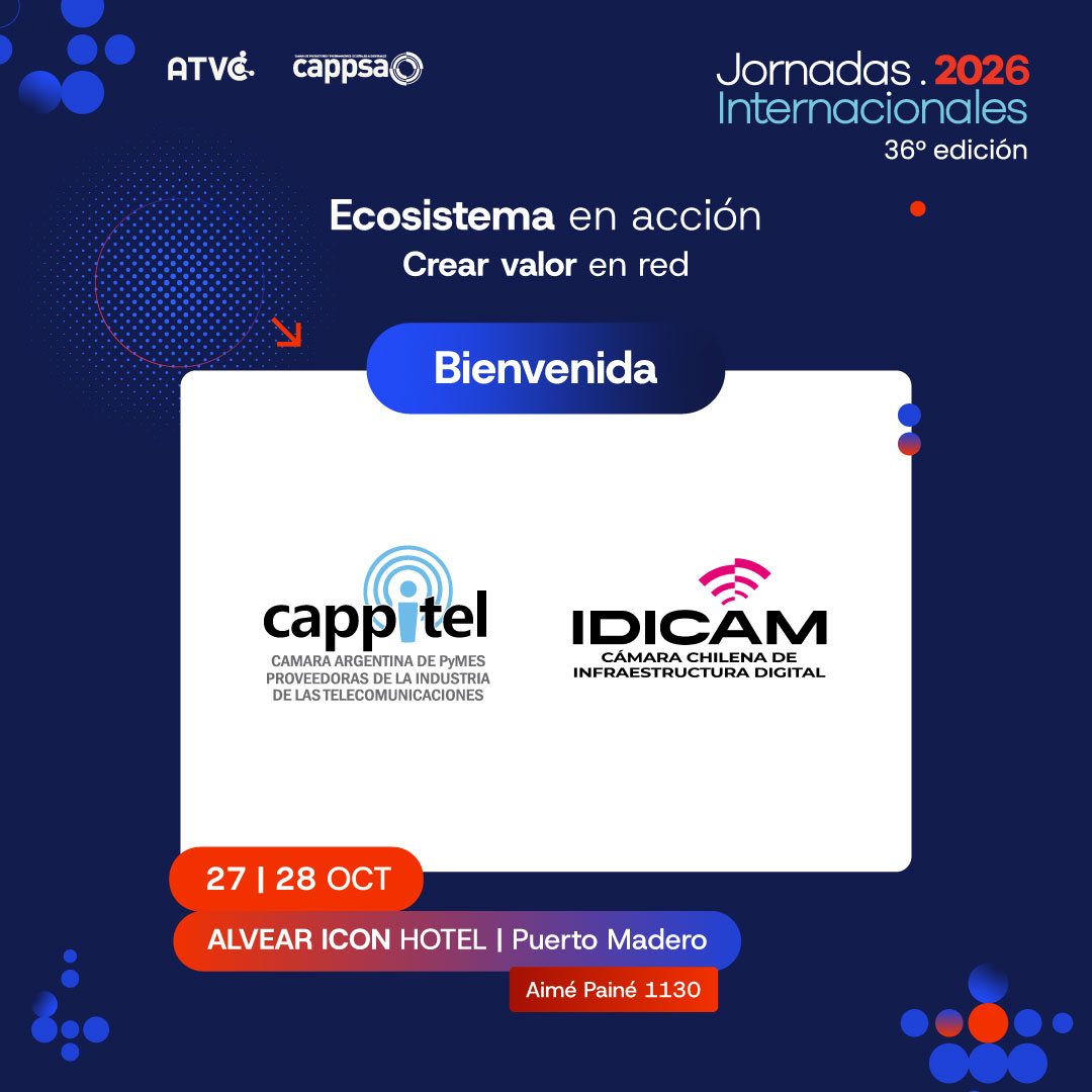 ATVC_'s tweet photo. Les damos la bienvenida a @CappitelT e @IDICAMChile como apoyo institucional de la 36° edición de #Jornadas2026

¡Muchas gracias por acompañarnos!

📍Los esperamos el 27 y 28 de octubre en el Alvear Icon Hotel, Bs. As.

Más información en: https://t.co/j53bPxitn8 https://t.co/CuNrB7u9ON