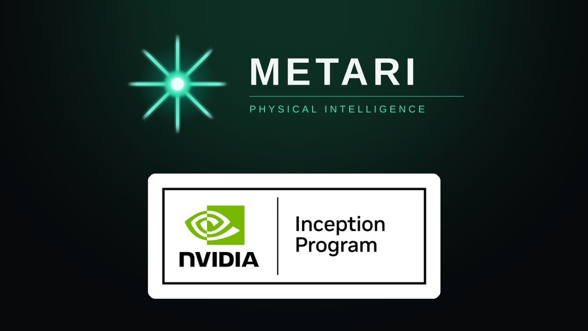MetariLabs's tweet photo. Big day for Metari. We've been accepted into the NVIDIA Inception program.

Physical AI needs real rooms to learn in. Kitchens, guest rooms and care settings, staffed by trained experts and fully instrumented. That's what we're building.

First of many. 🚀

@NVIDIARobotics @InceptionNvidia