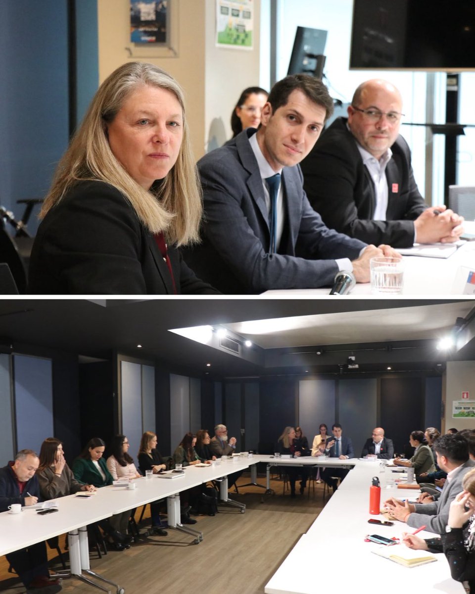 subturismo's tweet photo. La subsecretaria de Turismo, María Paz Lagos, junto a Heitor Kadri, de ONU Turismo, y el director nacional de SERNATUR, encabezaron un diálogo con gremios y académicos sobre los desafíos del turismo, su aporte al empleo y la inversión, y el desarrollo de los territorio https://t.co/m2QgCXz732