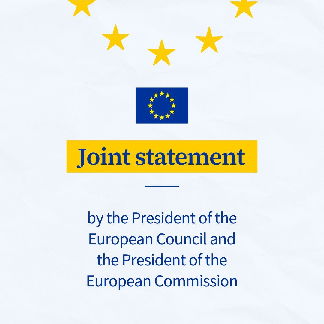 LibyaReview's tweet photo. #BREAKING 

 European Commission President Ursula von der Leyen and European Council President António Costa condemn the Libyan Parliament’s ratification of the 2019 maritime agreement with Turkey.

🟡 The agreement violates the sovereign rights of third countries, does not comply with the Law of the Sea, and is null and void.

🟡 The EU’s position on the agreement remains unchanged since 2019.

🟡 We reaffirm our solidarity with Greece and Cyprus and reiterate our opposition to any foreign interference in Libya.
