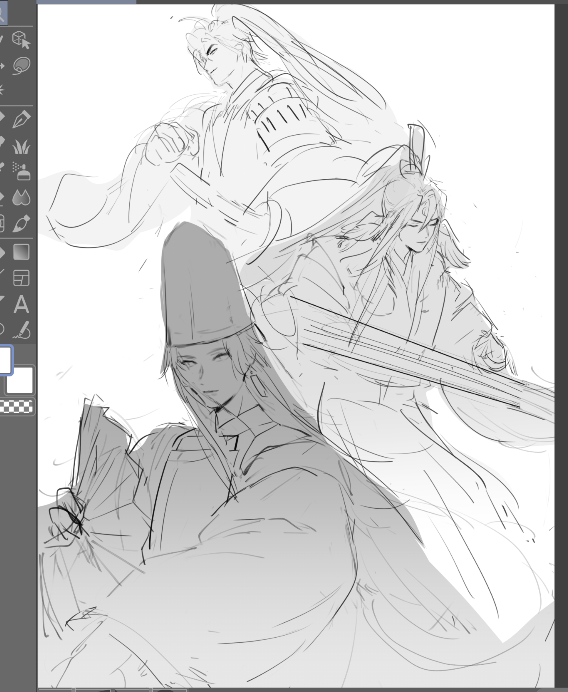 ruushiroo's tweet photo. wip ~ the three great clan https://t.co/Kt7S9yGgt2