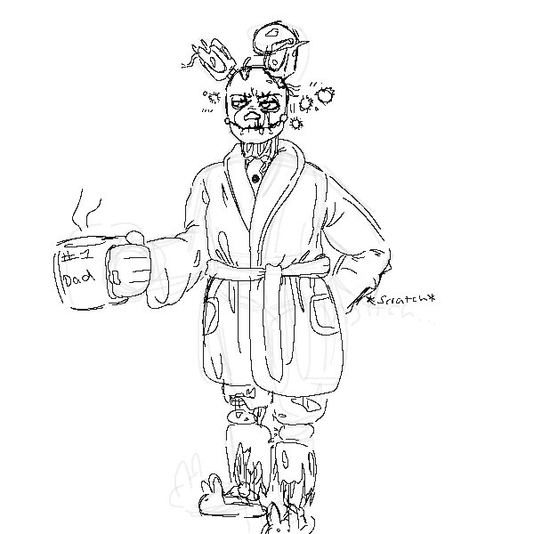 MoroseMalhare's tweet photo. hasn’t brushed his teeth since he got locked in that safe room + a shit ton of coffee vodka = the worst breath imaginable 
#springtrap #fnaf #williamafton https://t.co/Dx23X353dp