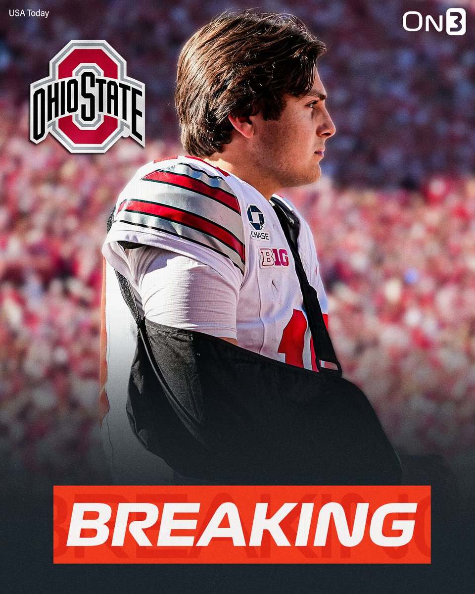 On3's tweet photo. NEW: Ohio State QB Julian Sayin is out indefinitely with an elbow injury, Ryan Day announced.

The Buckeyes are putting together a plan as if he will be out for the remainder of the 2026 season. 

https://t.co/Tdcp3HwsKR
