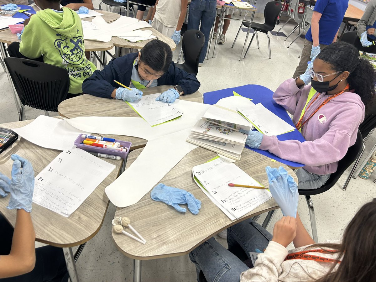 CoralSunsetAP's tweet photo. @sunset_coral 5th grade Character Trait Surgery to wrap up @benchmark Unit 2! @lizzylean @GarvinShaw @InstSupSteiger @pbcsd #ela #projectbasedlearning #5thgrade https://t.co/FcYYsikBhY