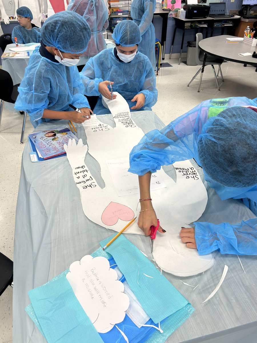CoralSunsetAP's tweet photo. @sunset_coral 5th grade Character Trait Surgery to wrap up @benchmark Unit 2! @lizzylean @GarvinShaw @InstSupSteiger @pbcsd #ela #projectbasedlearning #5thgrade https://t.co/FcYYsikBhY